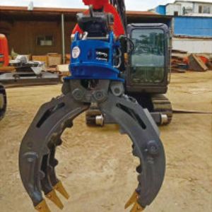 Excavator Attachment ( Double-cylinder Steel Grapple)